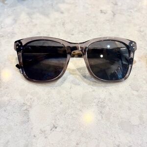 Ted Baker London polarized Sun glasses Translucent gray frame with Leopard arms